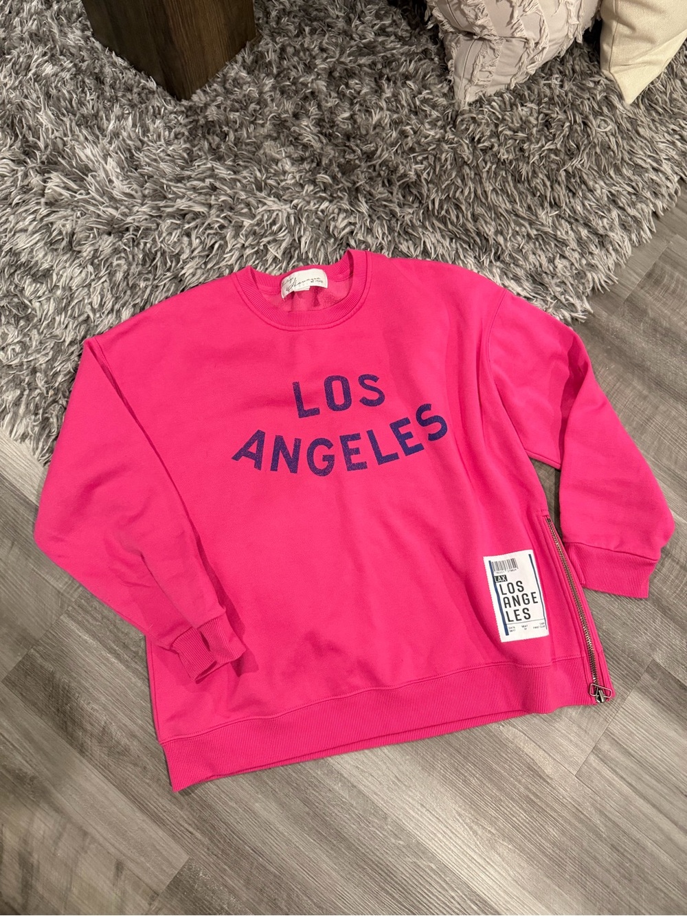 Vintage Havana Pink "Los Angeles" Crewneck Sweatshirt